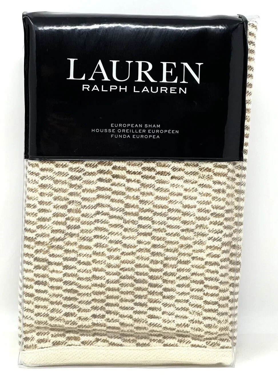 Lauren Ralph Lauren Isla Texture European Euro Sham Natural 1 ONE PC. NIP